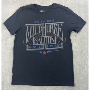 Wildhorse‎ Saloon Nashville TN Mens Large Black Graphic T-Shirt Country Music